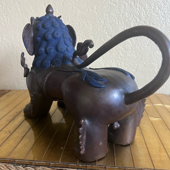 Bronze 18th century foo dogs the Paul lapis - Picture 7 of 16